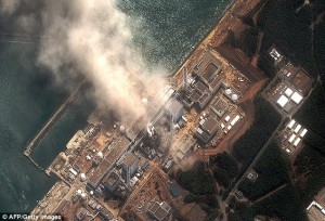 Meltdown': The Fukushima Daiichi nuclear plant moments after it was rocked by a second explosion today. Officials later admitted that fuel rods are 'highly likely' to be melting in three damaged reactors  Read more: http://www.dailymail.co.uk/news/article-1365781/Japan-earthquake-tsunami-All-3-Fukushima-nuclear-plant-reactors-meltdown.