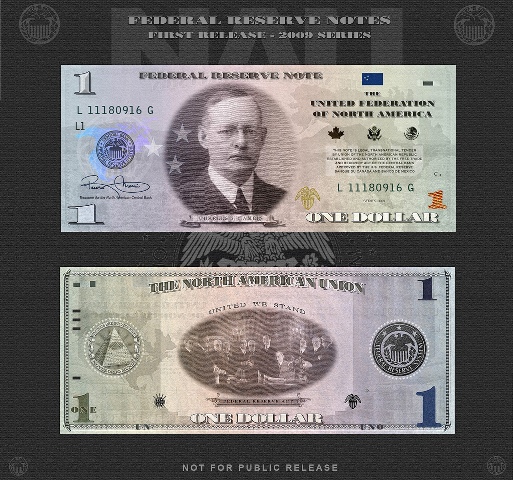 Банкноты Северо Американского Союза или Амеро