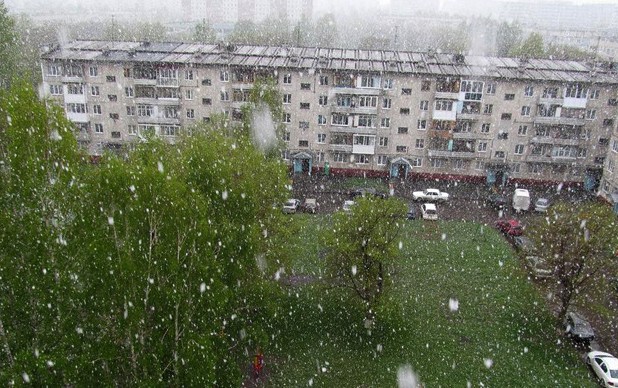 снег в Кемерово, 3 июня 2013 года